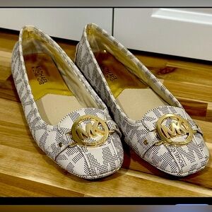 Michael Kors Ballerina Flats, Tan and Khaki Color